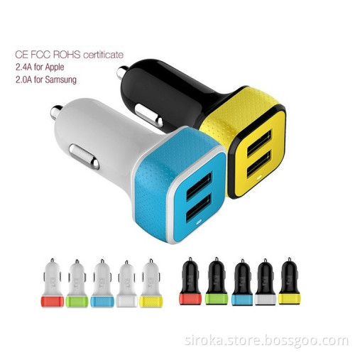 2.4A for Apple + 2.0A for Samsung with CE ROHS FCC